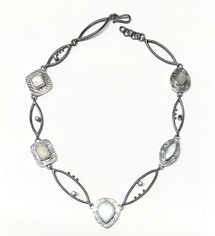 Ellipse Necklace in Shades of Gray