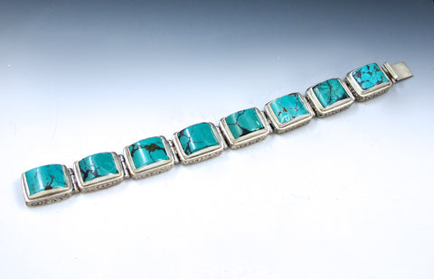 Rectangle turquoise bracelet One Of a Kind