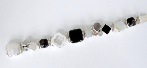 Onyx and Mother of Pearl Bracelet